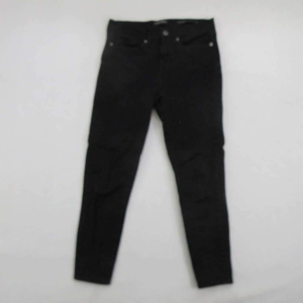 Banana Republic Women's Jeans Size 27 Regular Mid Rise Skinny Black Stretch